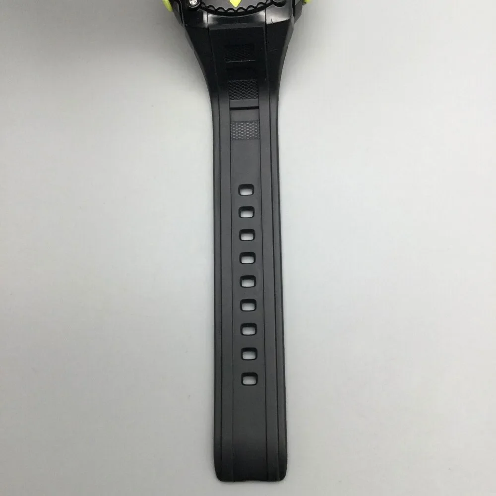 Armitron Pro Sport Digital Watch Men Black Neon Yellow Day Date 100M New Battery - Picture 8 of 14